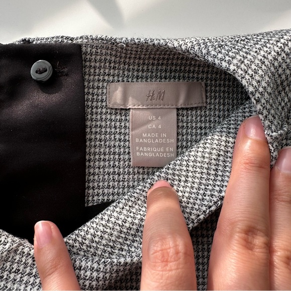 NWOT H&M Cap Sleeve Herringbone Pencil Dress - Picture 5 of 8